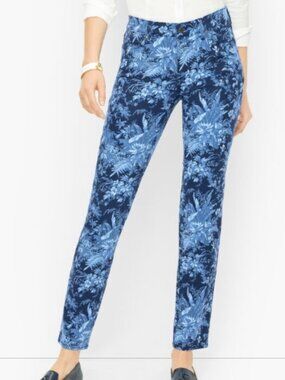 Slim Ankle Jeans - Fall Toile | Talbots (India Ink Floral)